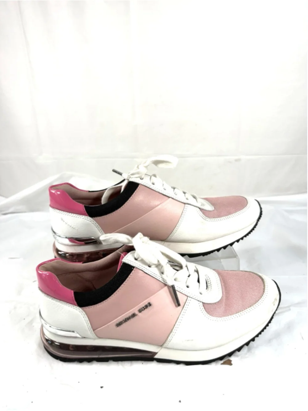 Michael Kors Allie Wrap Trainer Sneakers Smokey Rose Women's Sz 7.5M